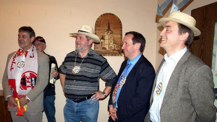 Die vier Musketiere - von links Bürgermeister Gerhard Wunder (Steinwiesen), Josef Daum (Nordhalben), Norbert Gräbner (Marktrodach) und Zweiter Bürgermeister Jens Korn (Wallenfels)