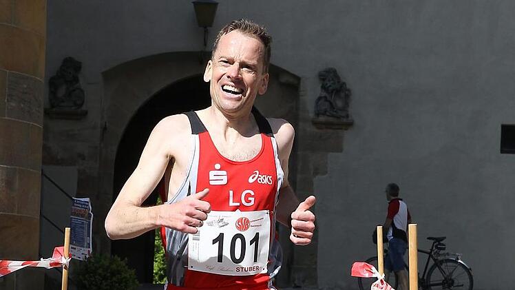 Roland Wild beim Zieleinlauf