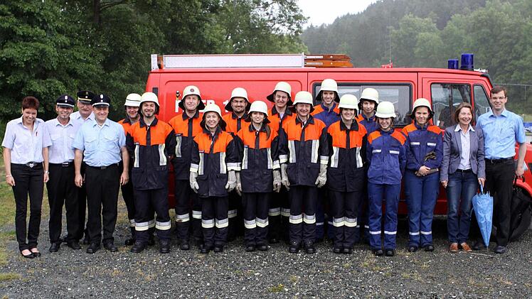 Die Freiwillige Feuerwehr Vogtendorf bei ihrer Leistungsprüfung im vergangenen Jahr. Foto: Michael Wunder