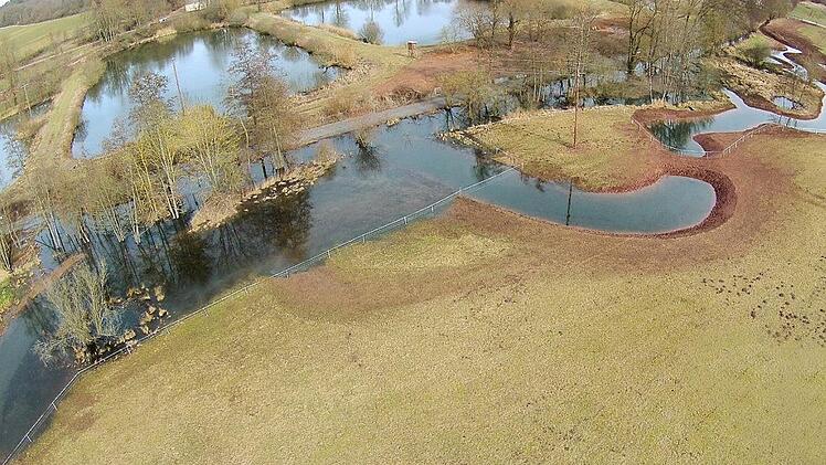 Die Renaturierung von Nudelbach und Mehlbach ist abgeschlossen. Foto: Martin Rottenberger/Wasserwirtschaftsamt Bad Kissingen