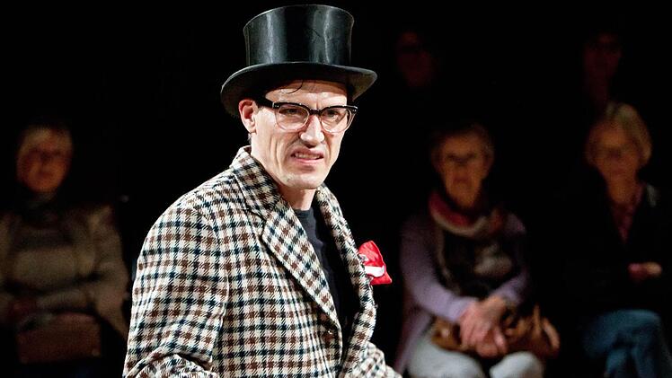 "Warten auf Godot": Probenszene mit Nils Liebscher.