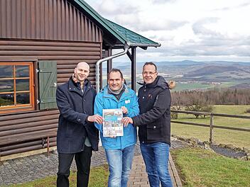 Unser Foto zeigt (von links) Johannes Metz (Rhön GmbH), Christoph Gösel (Thüringer Tourismus GmbH) und Martin Henkel (Rhönforum e.V.).