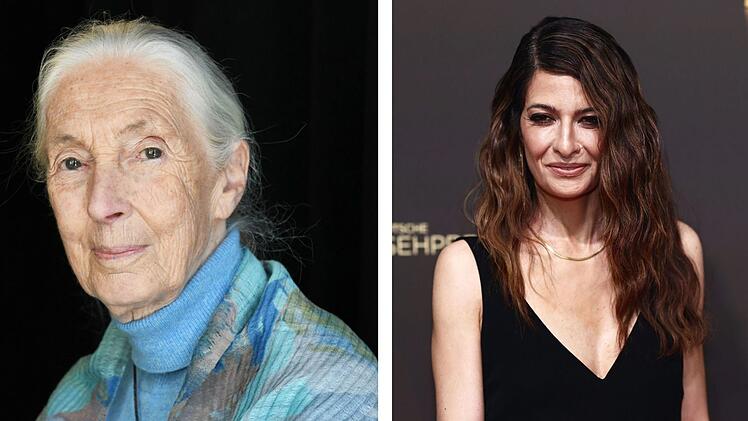 Jane Goodall (links) sprach mit Linda Zervakis &uuml;ber Hoffnung und Engagement.