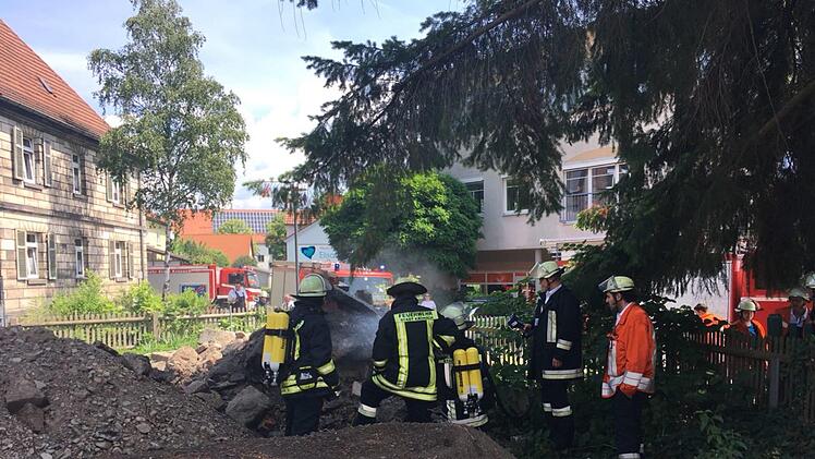 Noch ist unklar, wie der Kleinbrand auf der VHS-Baustelle ausgelöst wurde. Foto: Stefan Wicklein