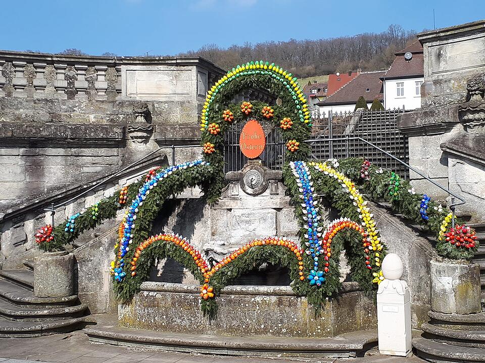 Treppenaufgang zum Orangeriegarten in Ebrach