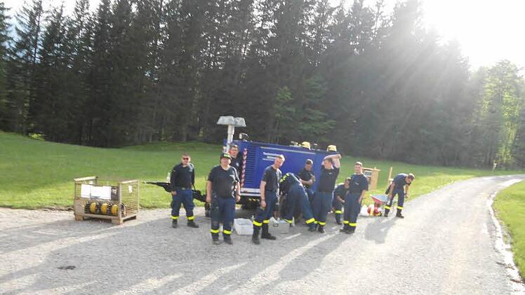 Aufbau vor dem G7-Gipfel. Foto: THW Bad Kissingen