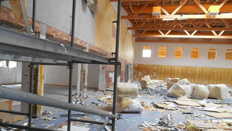 Baustelle: die Zweifachsporthalle der Ebracher RealschuleFoto: privat