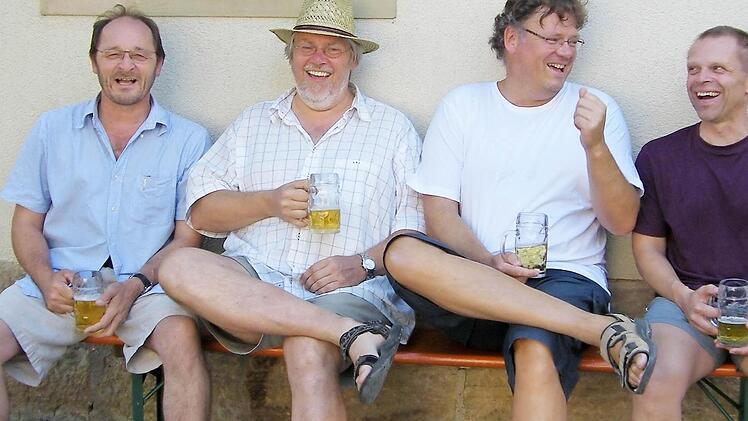 Sie wollen am Samstagabend Spaß haben mit dem Publikum - "Midlife Special" mit Christoph Steinhard, Christoph Lemberg, Andreas Halboth und Tim Schwarzmeier. Foto: Andreas Halboth