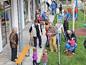 Die Kita Poppenlauer während der Eröffnung im Sommer 2014. Foto: Dieter Britz