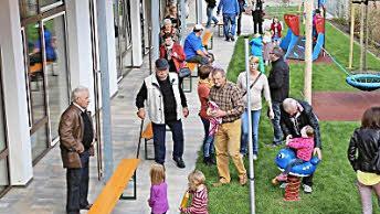 Die Kita Poppenlauer während der Eröffnung im Sommer 2014. Foto: Dieter Britz