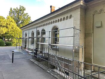 Renovierung der Aussegnungshalle auf dem Coburger Friedhof schreitet voran