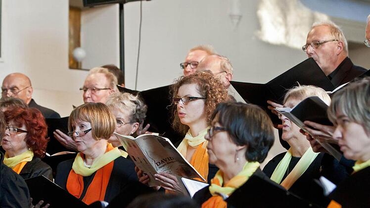 Der SMS-Chor Ludwigsstadt bei seinem Gastspiel in der Heilig-Kreuz-Kirche Coburg.Foto: Jochen Berger