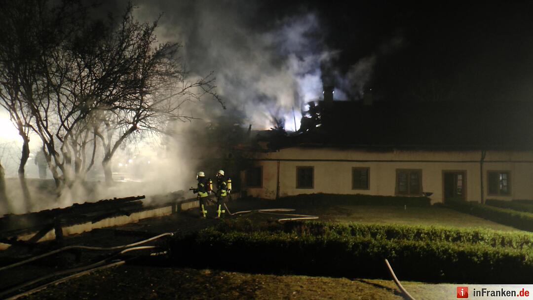 Brand in Kloster bei Münnerstadt – 250 Heimbewohner von Feuer bedroht