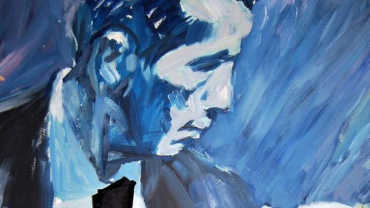 Kunst und Kommerz: Höflings Bogart-Bilder nutzte Unternehmer Sepp Halbritter auf Messen zur Präsentation seiner eigenwilligen Krawatten-Kreationen. Sigismund von Dobschütz