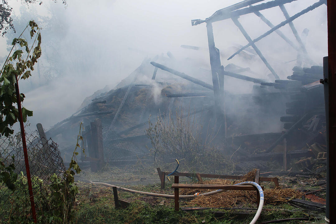 Scheunenbrand im Landkreis Bayreuth