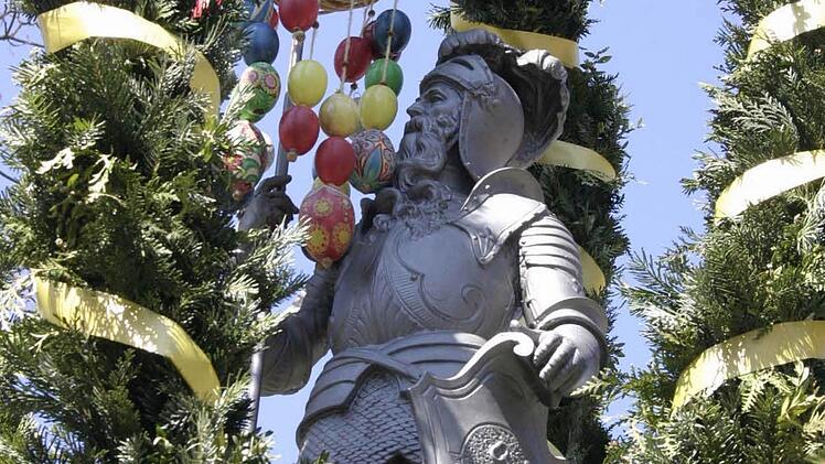 Ritter Wirnt, dem bekanntesten Minnesänger seiner Zeit, ist der Brunnen gewidmet.