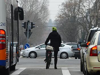 Radweg in Wiesbaden