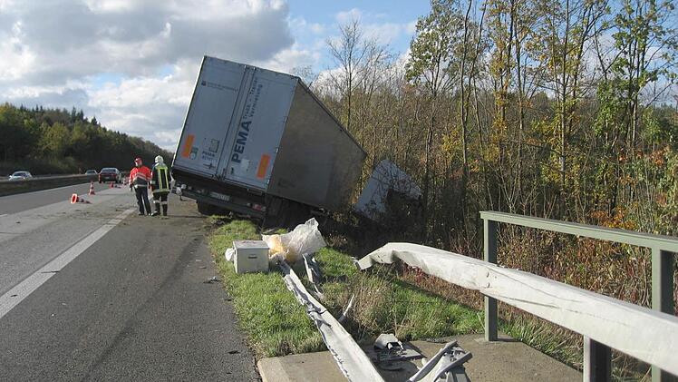 In Fahrtrichtung Schweinfurt passierte am Freitag der Unfall auf der A70.