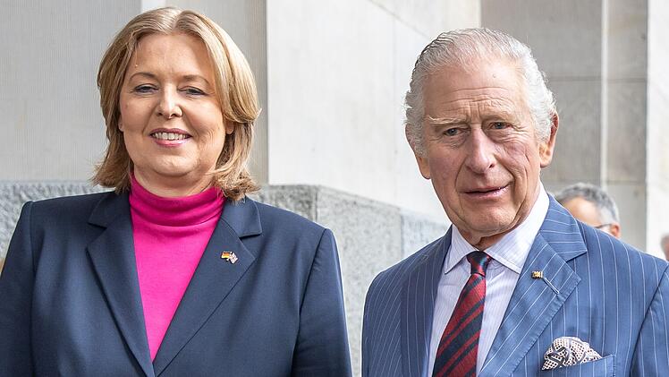 Als damalige Bundestagspr&auml;sidentin durfte B&auml;rbel Bas 2023 dem britischen K&ouml;nig Charles III. das deutsche Parlament zeigen.