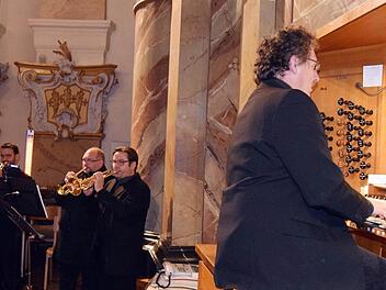 Festliches Konzert (von links): Christian Metz, Bernhard Reußner, Alexander Kneuer, Karl-Heinz Sauer. Foto: Andreas Welz