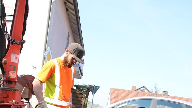 Eindrücke von der Baustelle in der Nüdlinger Ortsdurchfahrt. Foto: Ralf Ruppert