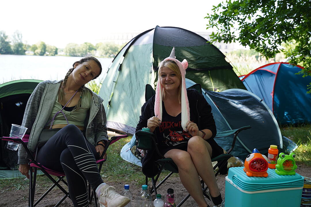 Bestes Wetter und super Stimmung beim Camping