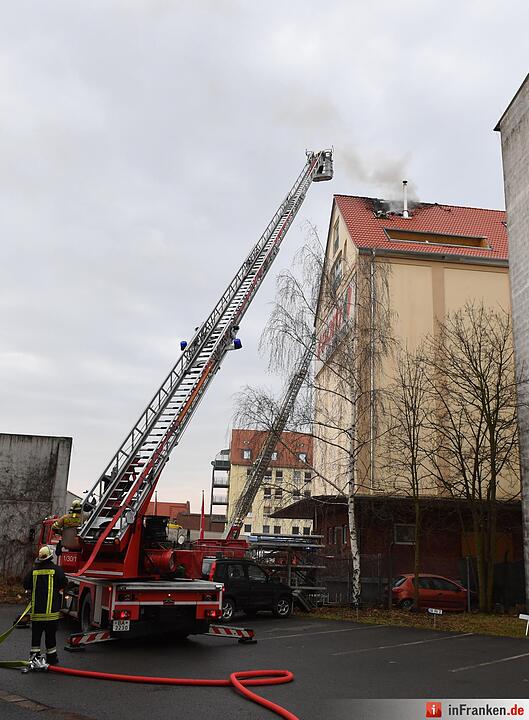 Dachstuhlbrand in der Geisfelder Straße in Bamberg