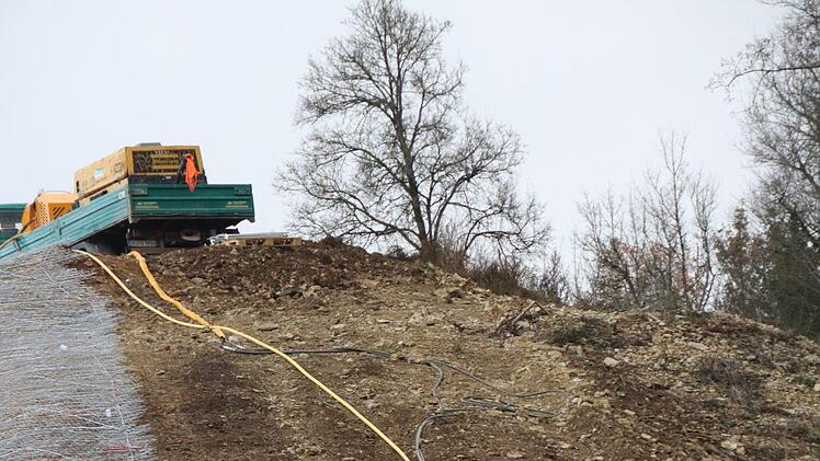 Blick auf die Baustelle bei Untersteinach. Foto: Jürgen Gärtner