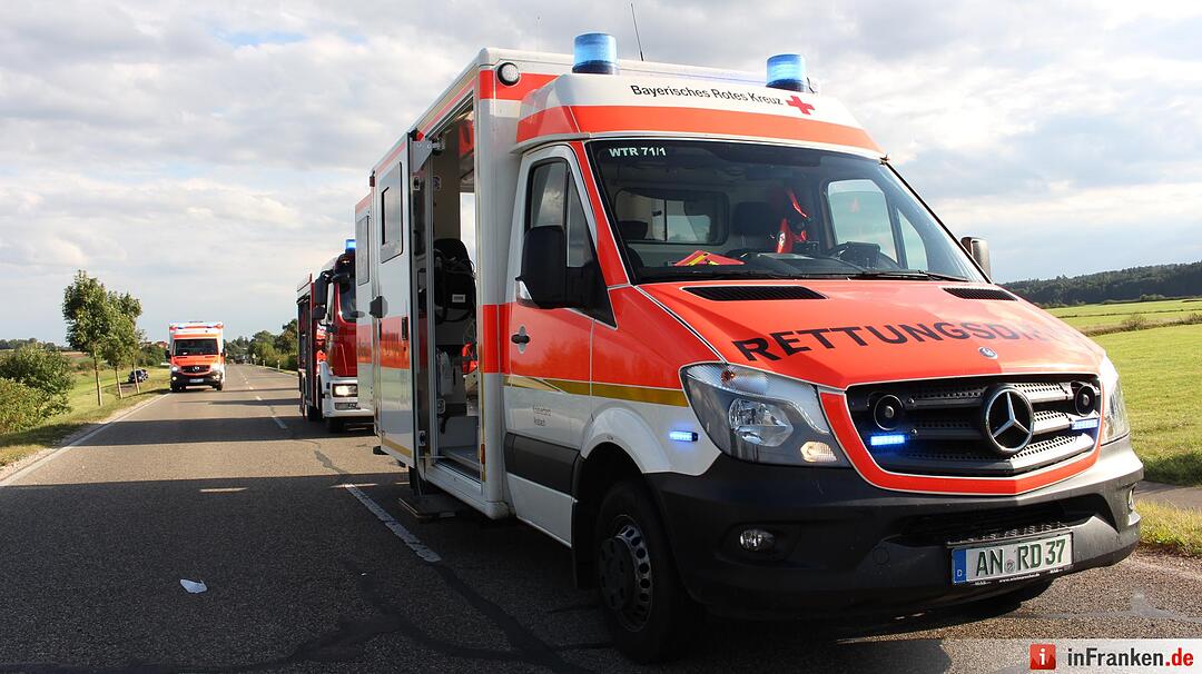 Unfall bei Wassertrüdingen im Landkreis Ansbach