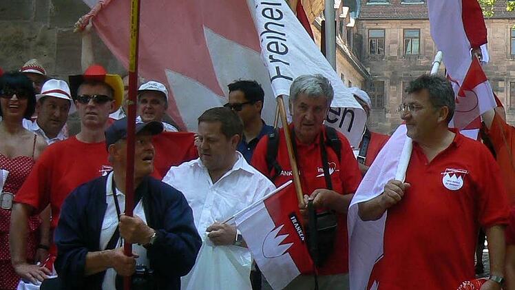 So sieht sich Wolfgang Hoderlein gern: als Kämpfer für die fränkische Sache, hier 2010 beim Tag der Franken in Kulmbach.