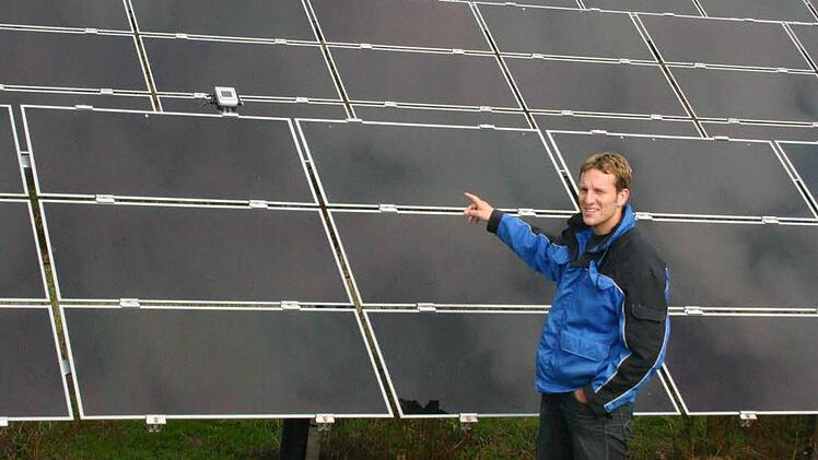 Mario Münch möchte zusammen mit der Bürger-Energie ProRegion eine Photovoltaik-Freilandanlage bei Knellendorf errichten. Foto: Archiv/Alexander Löffler