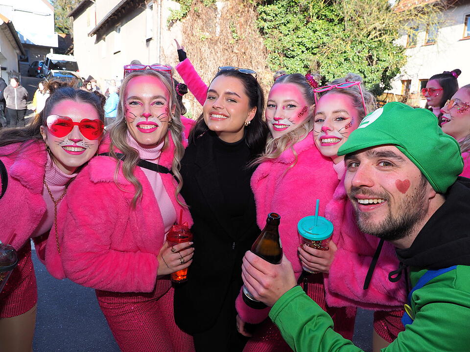 Wildes Faschingstreiben in Steinach an der Saale.