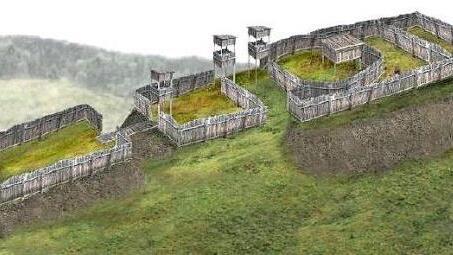 So könnte die Anlage ausgesehen haben: Lageskizze des dreigliedrigen Burgstalls von Eltmann. Heute ist von dem Bauwerk im Wald nichts mehr zu sehen.  Repro:Günther Geiling