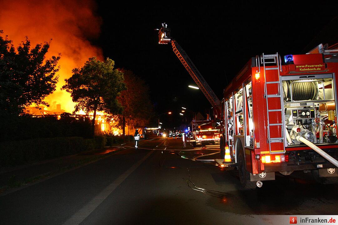 Großbrand zerstört Kindergarten in Kulmbach
