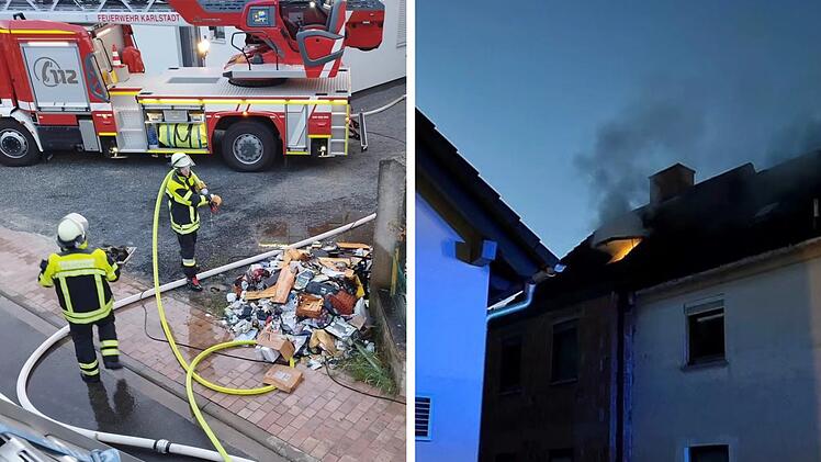 Karsbach: Feuer in Wohnung ausgebrochen - über 120 Feuerwehrleute im Einsatz