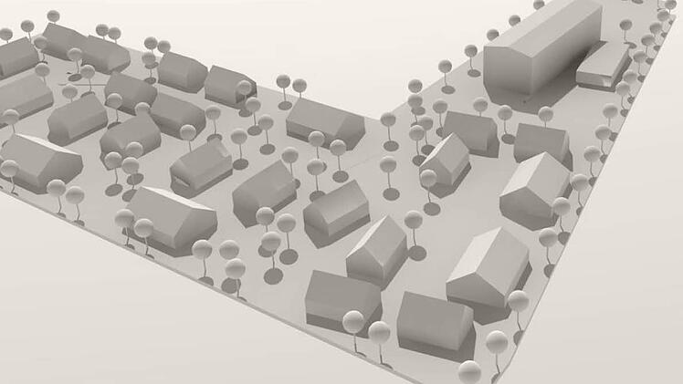 So könnte das Bebauungsgebiet des ASB-Projekts eines seniorengerechten Wohnparks im Weitramsdorfer Ortsteil Weidach aussehen. Quelle: Architekturbüro J. C. Schlund, Bad Staffelstein