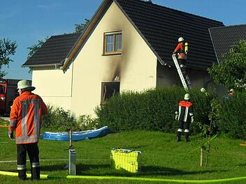 Ein Heizraum im Wohnhausanbau des Geflügelhofs Kolb brannte am Montagabend völlig aus. Foto: Angela Hermsdörfer