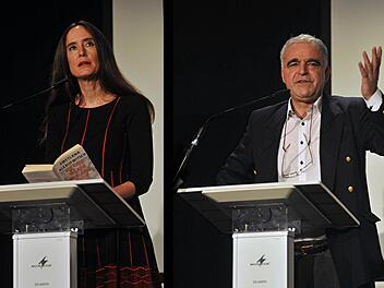 Die Schirmherren Tanja Kinkel und Nevfel Cumart Foto: Helmut Ölschlegel