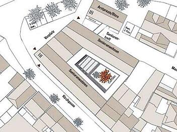 So wird die Neubebauung am Quartier Kirchgasse nach dem Plan der Wettbewerbssieger "Raum 3 Architekten" aussehen.Quelle: Stadt Lichtenfels