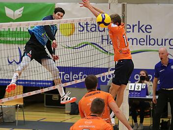 Moritz Zeitler machte f&uuml;r seine Hammelburg Volleys ein auff&auml;lliges Spiel und heimste den Titel als MVP ein.  Foto: Jens Feistel