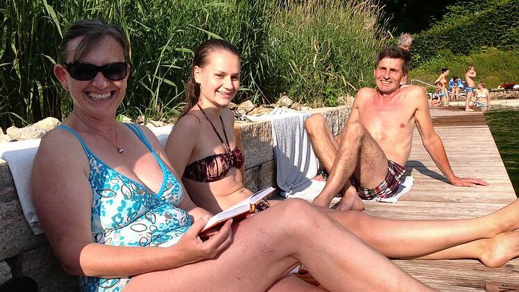 Monika, Hanna und Herbert aus Bammersdorf kommen gerne nach Gößweinstein.