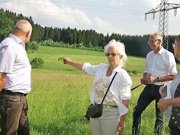 Am Montagnachmittag machten sich interessierte Mitglieder aus den Landkreis-Kommunen bei einer Exkursion ein Bild vom erhaltenswerten Lebensraum für Tiere und Pflanzen. Die Wanderung führte durch einen Wiesengrund im "Dammbach"-Tal, oberhalb von Haßlach bei Teuschnitz. Geleitet wurde diese von Christine Neubauer (Zweite von rechts).