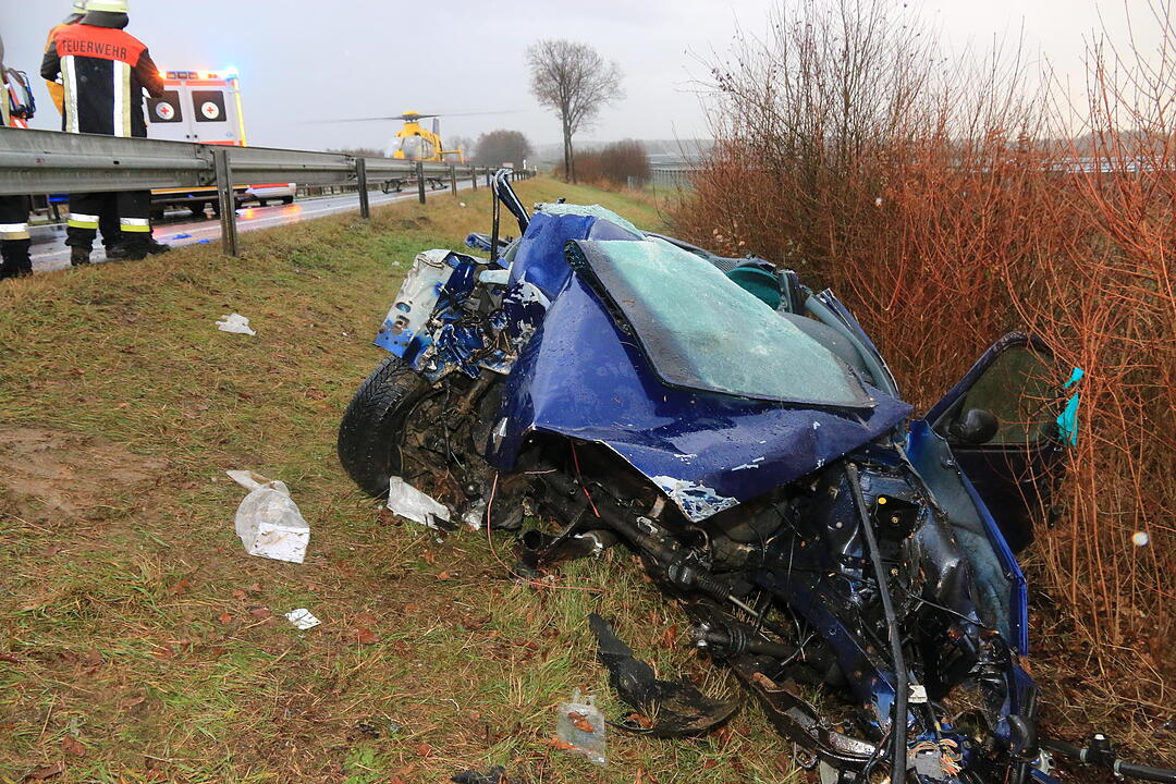 Schwerer Unfall auf A70 bei Wonsees