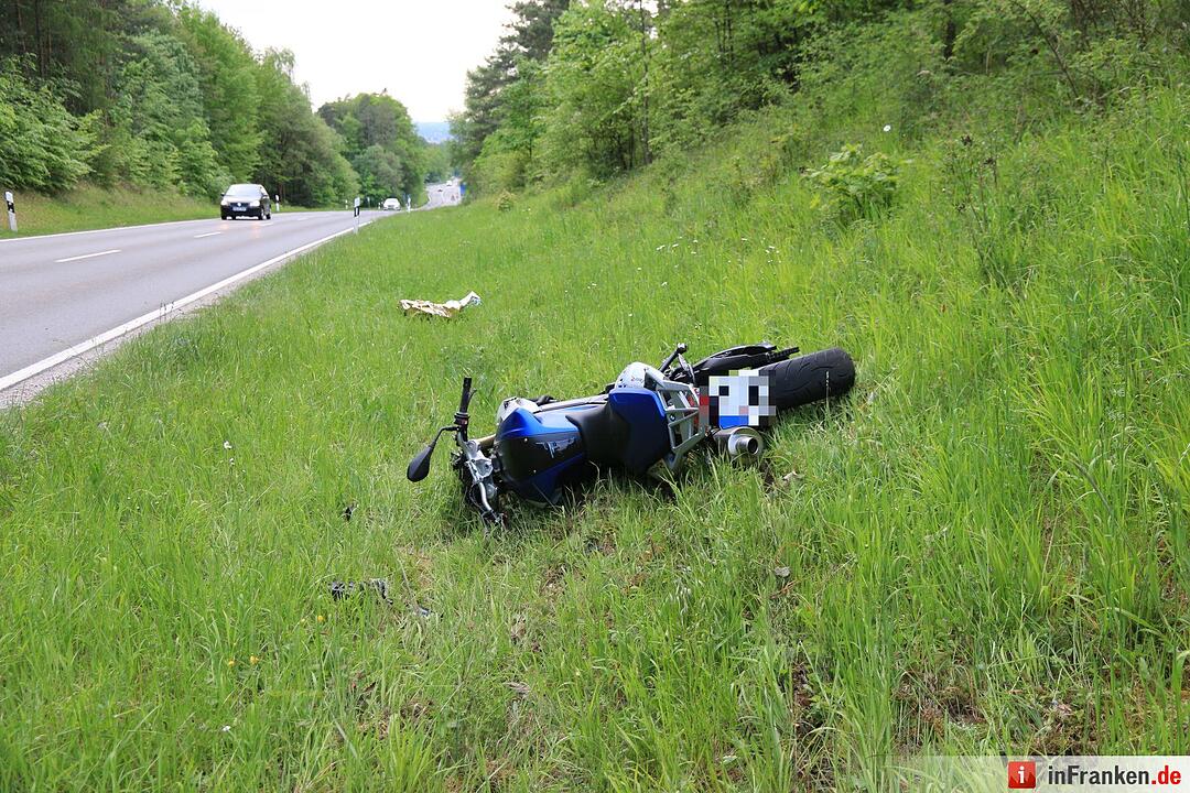 Unfall zwischen Bamberg und Pödeldorf: Motorradfahrer verletzt