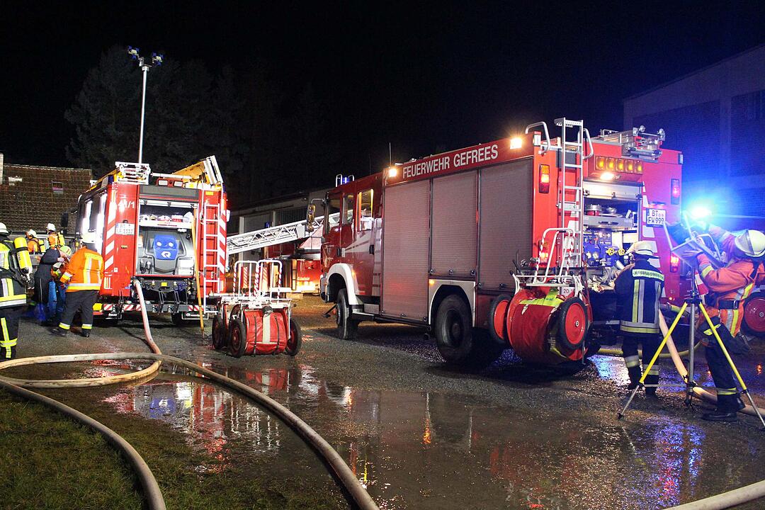 Anbau geht in Flammen auf