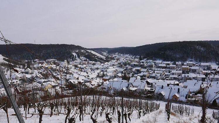 Winter in den Ramsthaler Weinbergen.