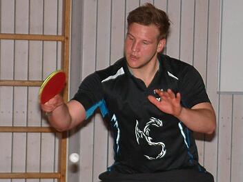 In den beiden Relegationsspielen blieb David Scherbel vom SV Rothenkirchen in drei Einzeln und den beiden Doppeln (mit David Lutz) gegen Marktleugast und Berg ungeschlagen. Foto: Hans Franz