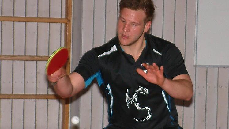 In den beiden Relegationsspielen blieb David Scherbel vom SV Rothenkirchen in drei Einzeln und den beiden Doppeln (mit David Lutz) gegen Marktleugast und Berg ungeschlagen. Foto: Hans Franz