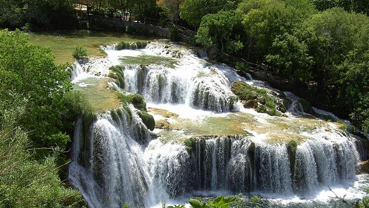 Die Krka Wasserfälle .