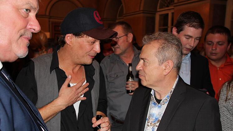 Günther Sigl mit Boris Stark von der TheaterbandOliver Schmidt